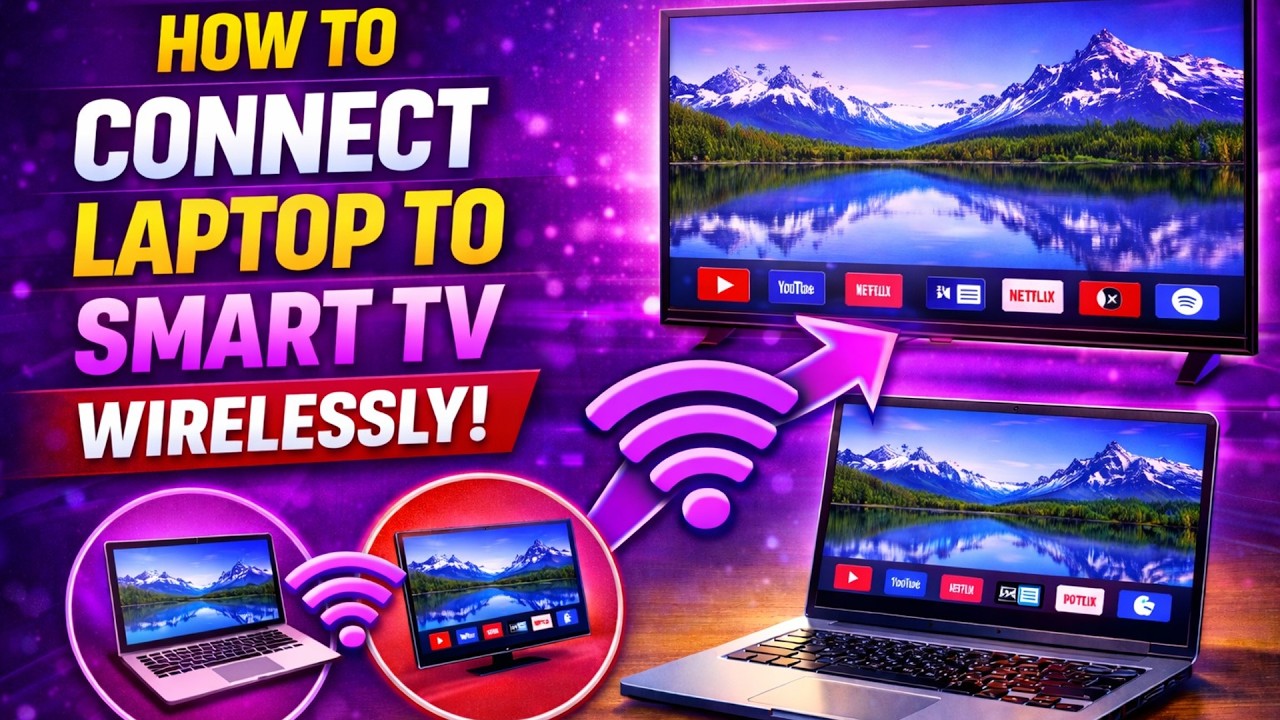 How to Connect any Laptop to Smart TV Wirelessly & without HDMI Cable (Complete Guide 2026)