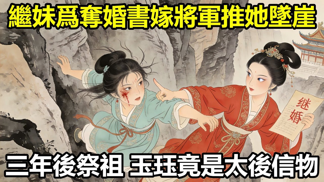繼妹搶走她的婚書嫁給將軍，把她推落山崖毀容。三年後將軍凱旋，攜“醜妻”回府祭祖，香爐炸裂顯出半塊玉珏——與太後貼身之物嚴絲合縫！#民間故事 #故事頻道 #感人故事 #感人故事 #情感
