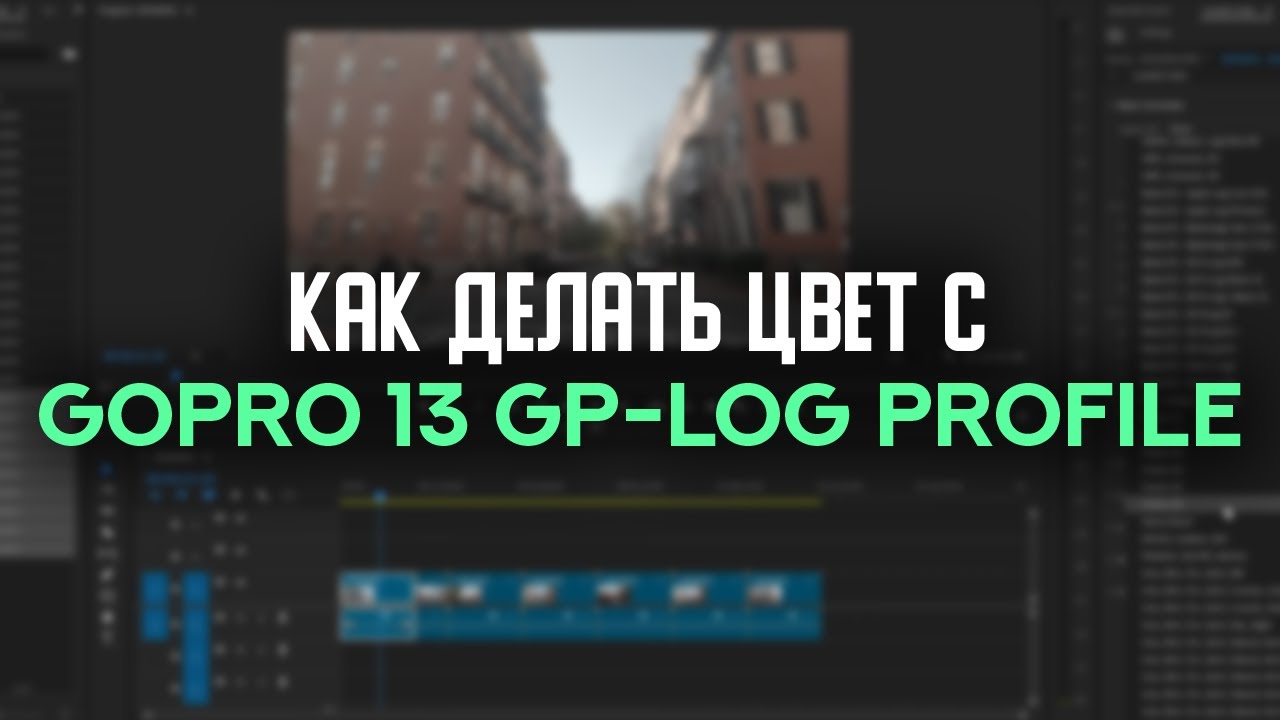 Как делать цвет с GoPro 13 GP-LOG Profile