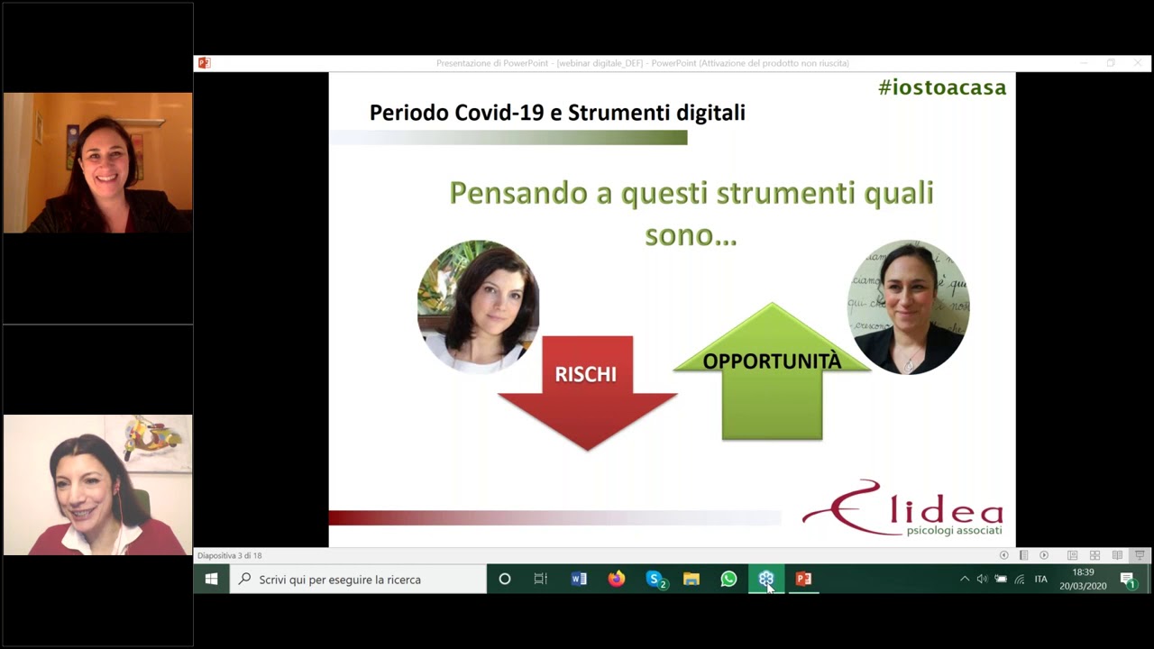Webinar Elidea: Strumenti digitali opportunità e rischi