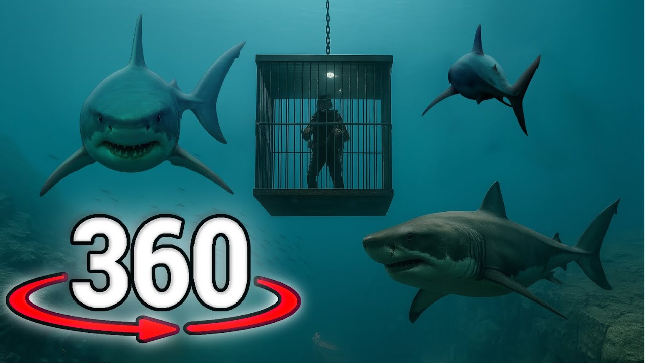 360&deg; Deep Sea Horror Video Experience | Shark Cage Drop | Creatures of the Abyss | Thalassophobia