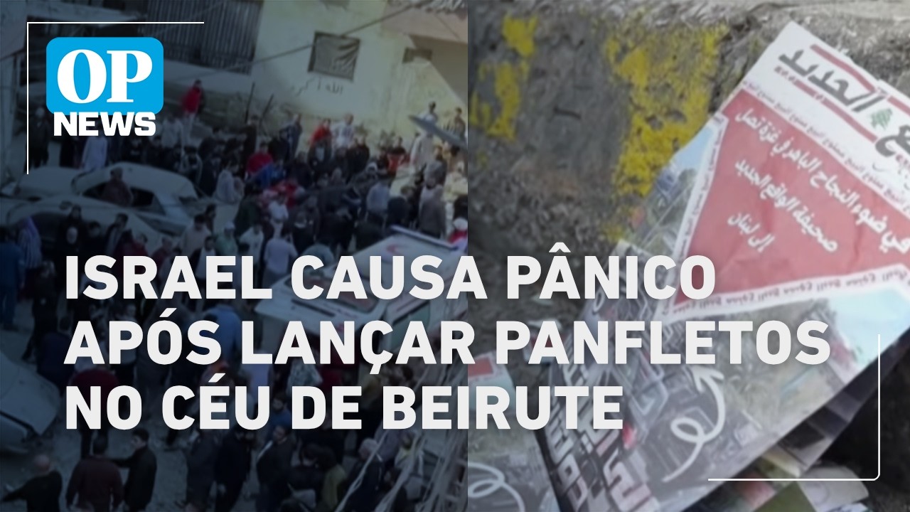 Israel causa pânico após lançar panfletos de propaganda no céu de Beirute l O POVO NEWS