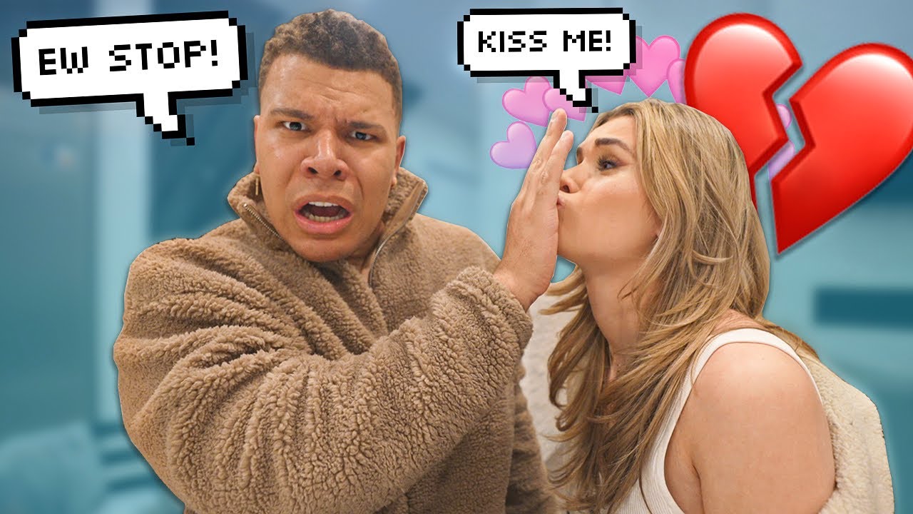 Refusing To KISS MY GIRLFRIEND To See How She Reacts...