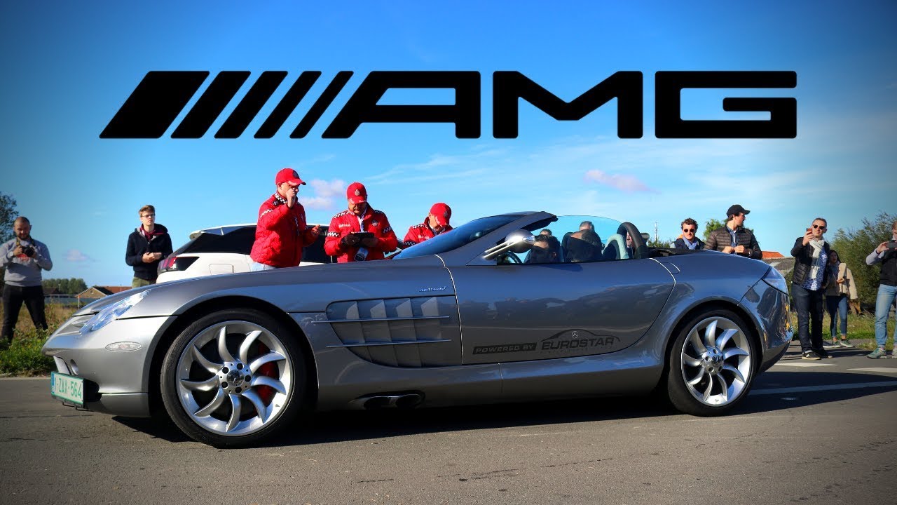 The Mercedes-AMG cars at the Zoute Grand Prix 2018 (SLS AMG BS, AMG GTR, SLR, ...)