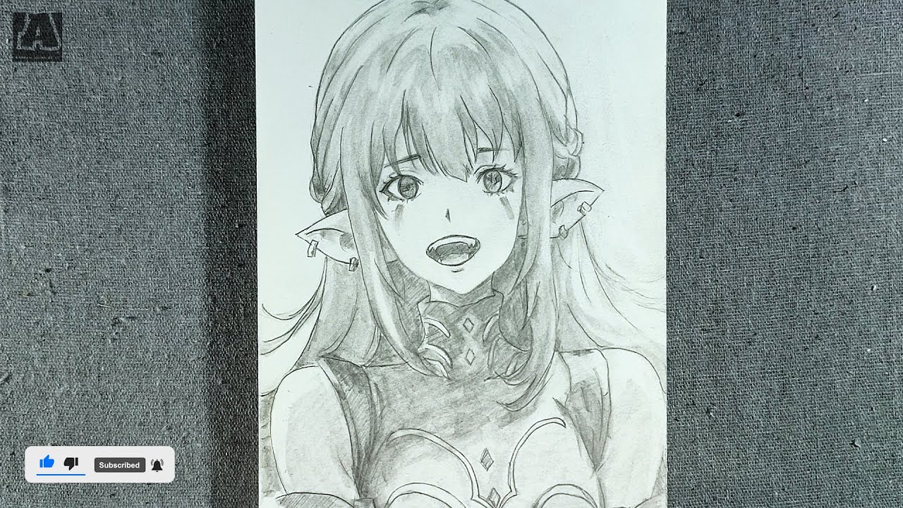 Draw Radius Esil ✏️ | My Scribbly Pencil Redraw Tutorial | ラディウス・エシルを鉛筆で描こう