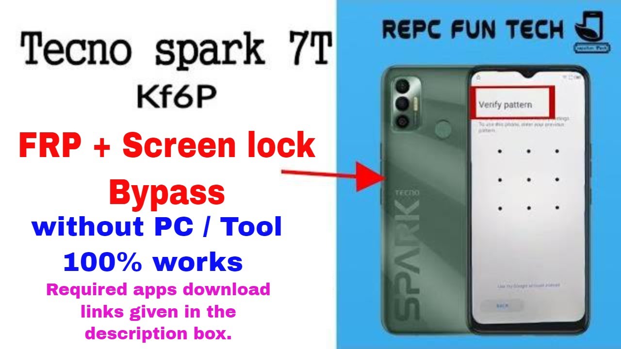 tecno spark 7t frp bypass | spark 7t hard reset | techno kf6p frp bypass 2021