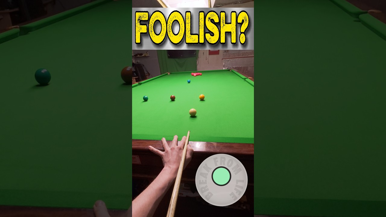 Snooker Practice Break How Foolish? 🤡 GoPro Headcam POV