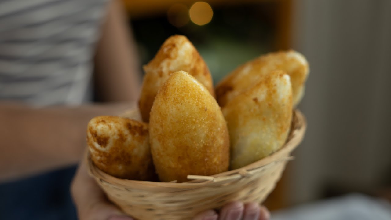 Super easy and quick stuffed cassava dumplings!