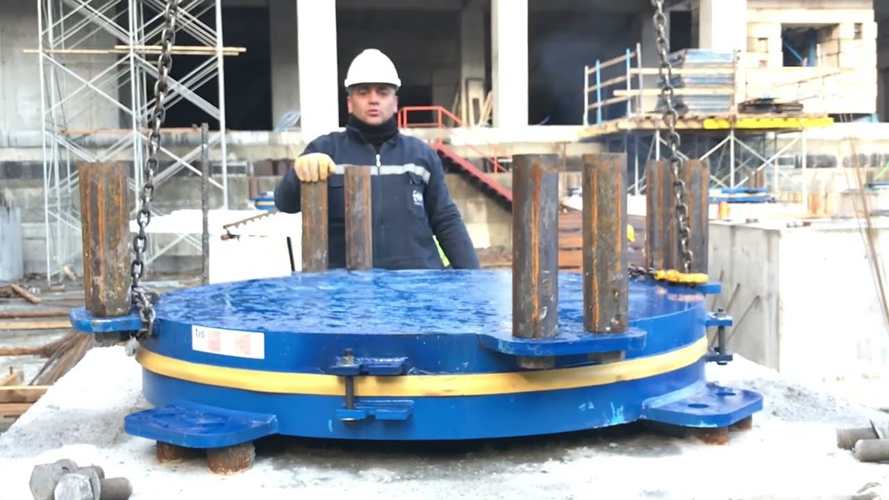 Deprem izolatörün montaj aşaması #sismik #izolatör #deprem #hataydeprem  #kahramanmaraşdeprem