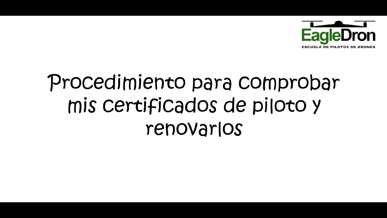 Comprobar mis certificados de piloto y renovarlos en AESA ✈️🚁