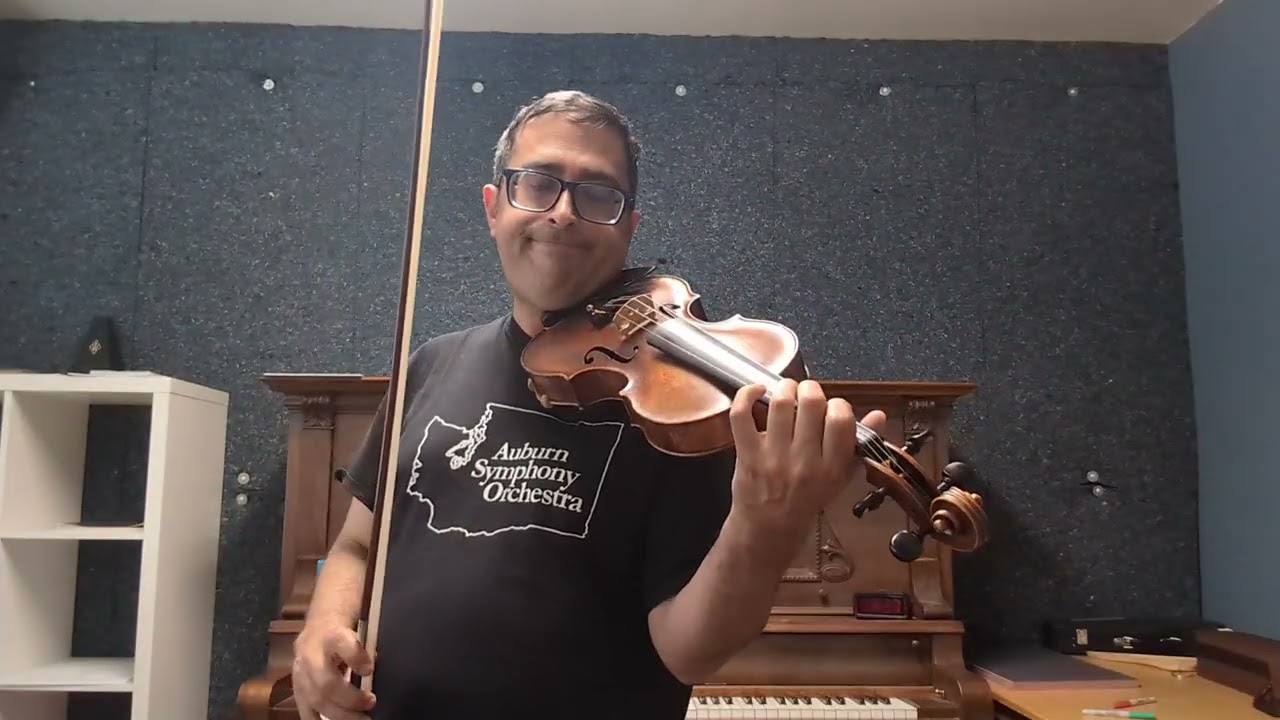 Gossec Gavotte Preview Spots: Double String crossings, sixteenth notes prep. Adam Syed, violin