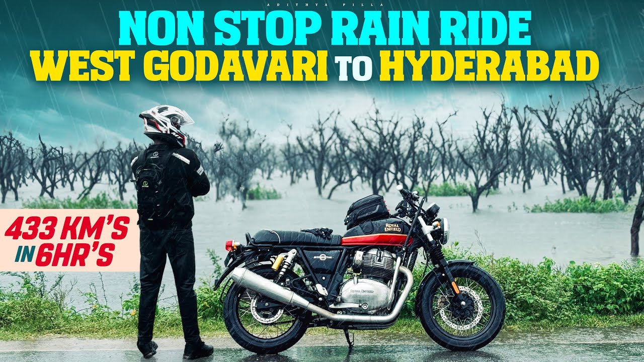 West Godavari to Hyderabad on interceptor 650 in Rain  | Motovlog | Telugu | Tanuku |