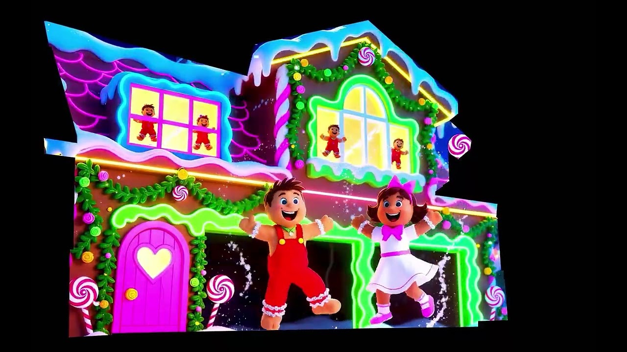 ✨ **Candy Cane Lane – Gingerbread Projection Mapping Video** ✨