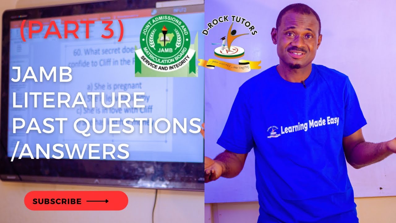 JAMB & POST UTME LITERATURE 2023  POSSIBLE QUESTIONS (PART 3)