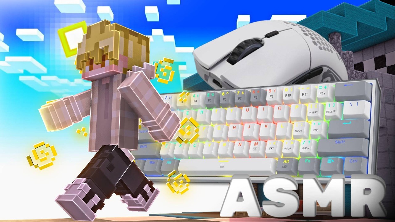 Bedwars ASMR keyboard and mouse sounds | Hypixel bedwars