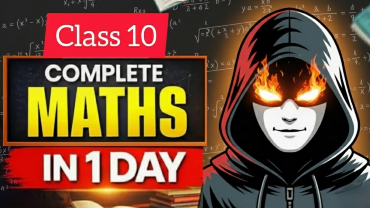 COMPLETE MATHS IN ONE DAY 😱 | Class 10 Maths Last Day Strategy | Smart Study Plan