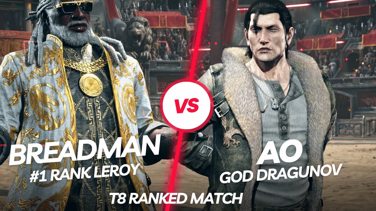 T8 Ranked Match 🤜 Breadman (#1 Rank Leroy) vs AO (GOD Dragunov) 🤛 Tekken 8TV