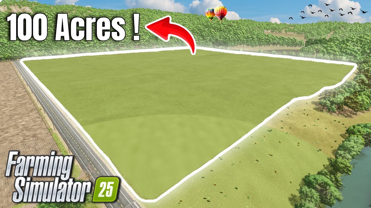 Огромная стрижка травы на площади 100 акров в FS25 | Farming Simulator 25
