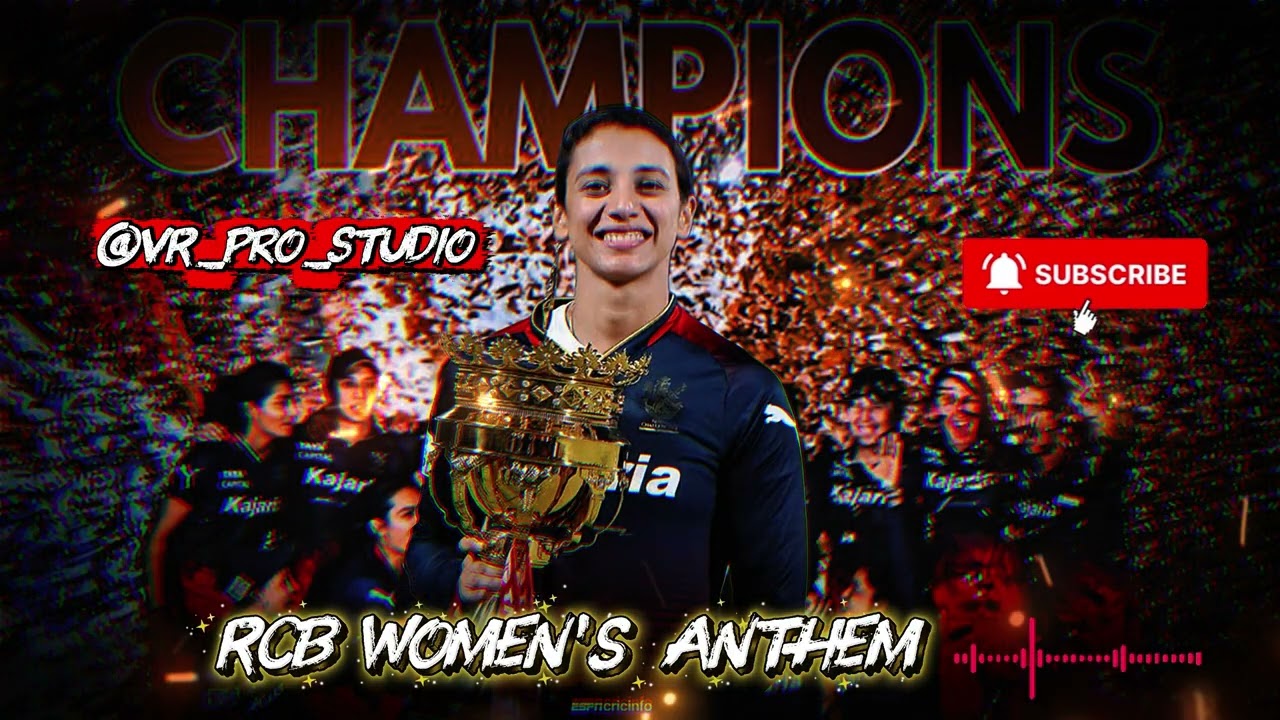🔥 CHAMPIONS RCB WOMEN 🔥Ee anthem = goosebumps 💪❤️Ee Sala Cup Namdu! 🏆#RCB #RCBWomen #wpl #ipl #song 