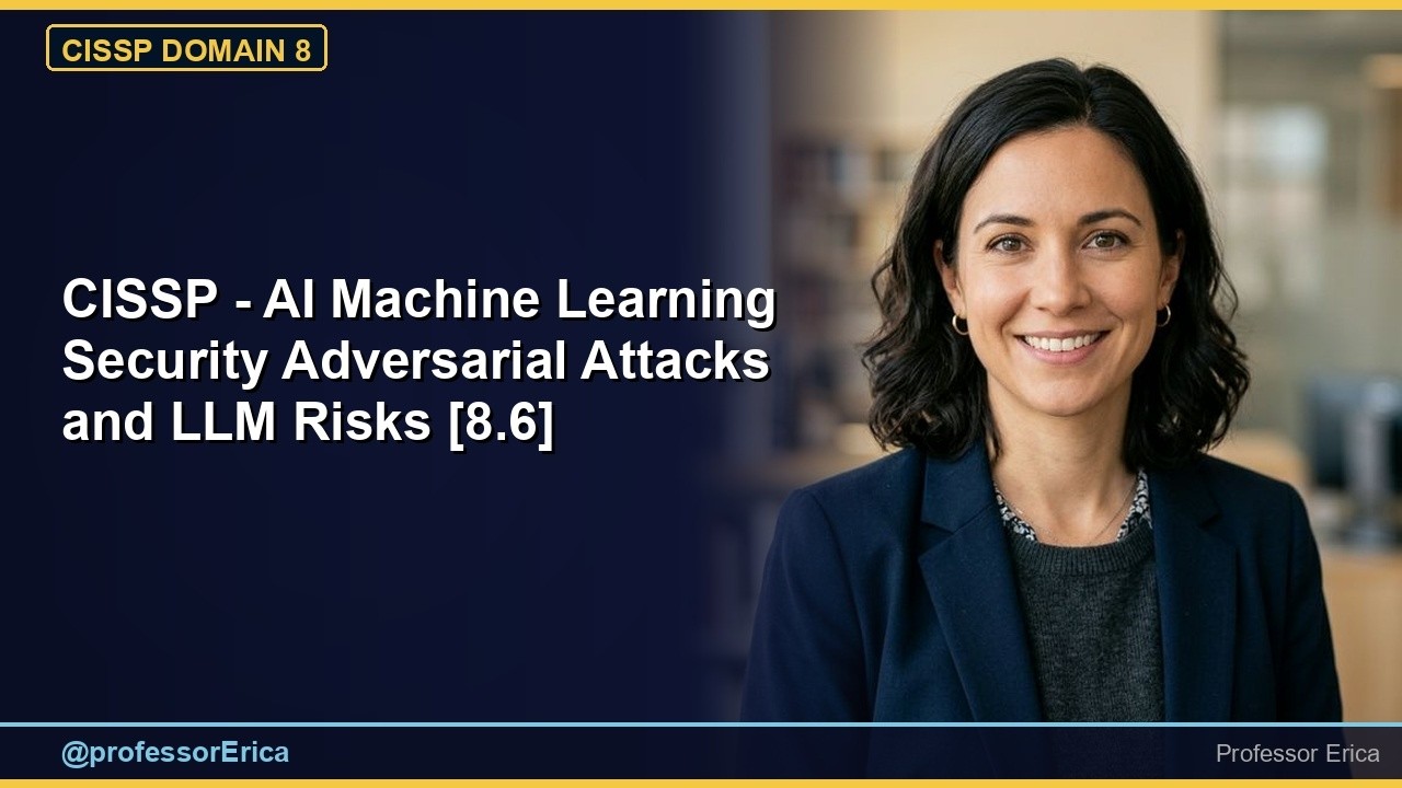 CISSP - AI Machine Learning Security Adversarial Attacks and LLM Risks [8.6]