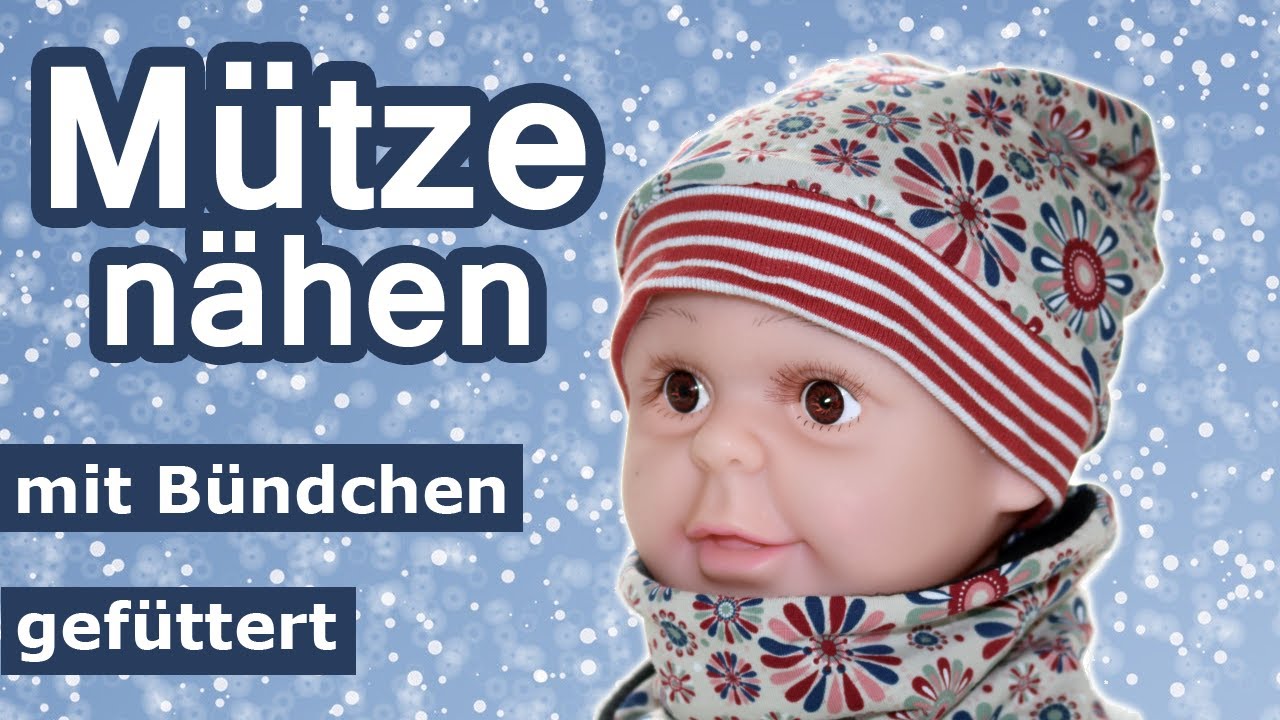 Gefütterte Mütze mit Bündchen