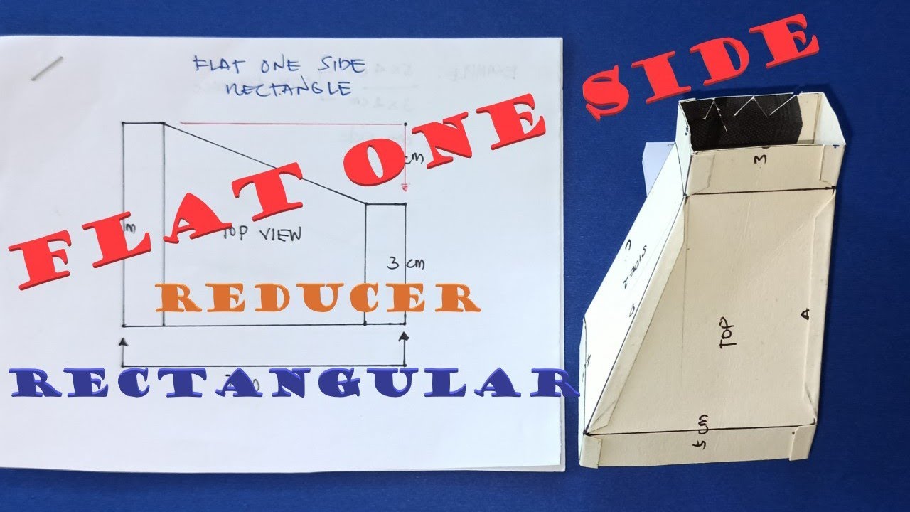 FLAT ONE SIDE REDUCER : How to make/fabricate it? Sheet Metal Fabrication | ENGLISH Subtitle