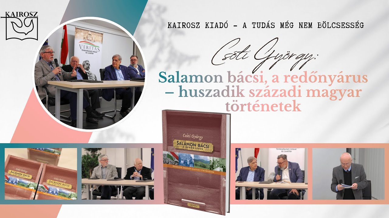 Csóti György: Salamon bácsi, a redőnyárus – huszadik századi magyar történetek // könyvbemutató