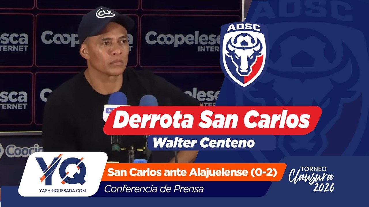 Conferencia de Walter Centeno tras la derrota de San Carlos ante Alajuelense (0-2)