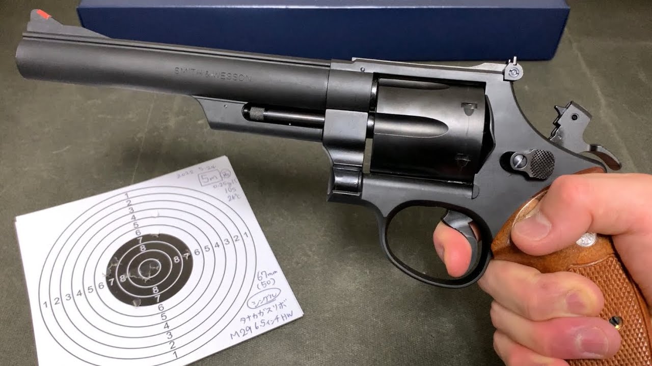 S&W M29 6.5インチHW  タナカ ガスリボルバー　新品レビュー　カウンターボアード バージョン3  エアガンガスガン