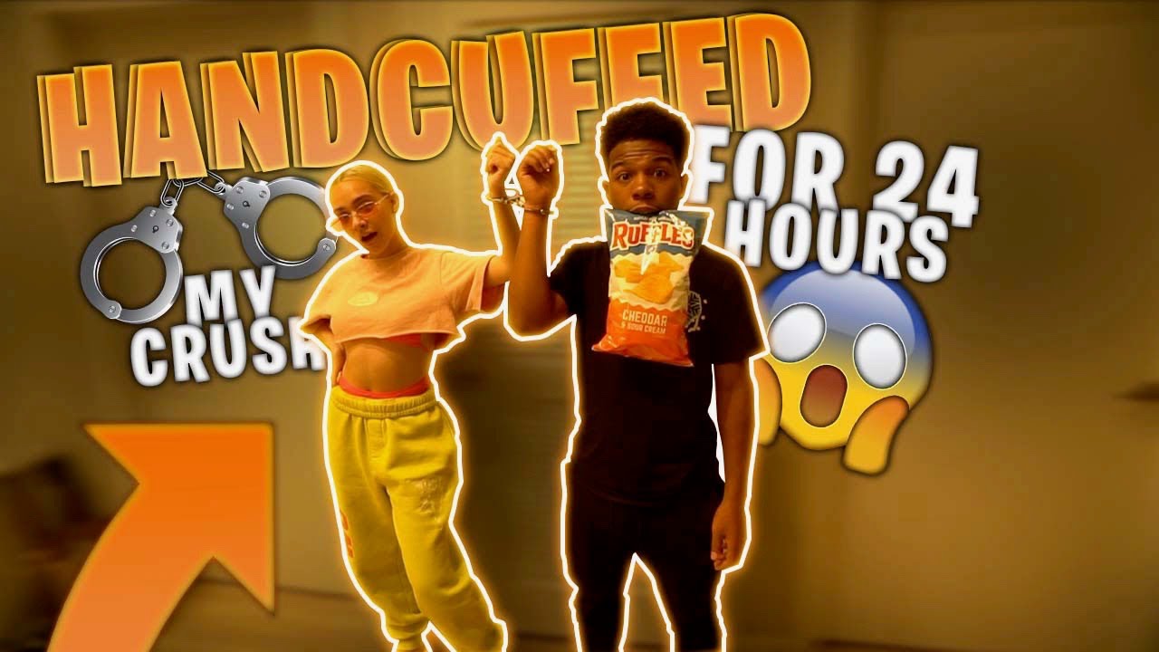CUFFED TO MY CRUSH FOR 24 HOURS! *I accidentally cut her hair*