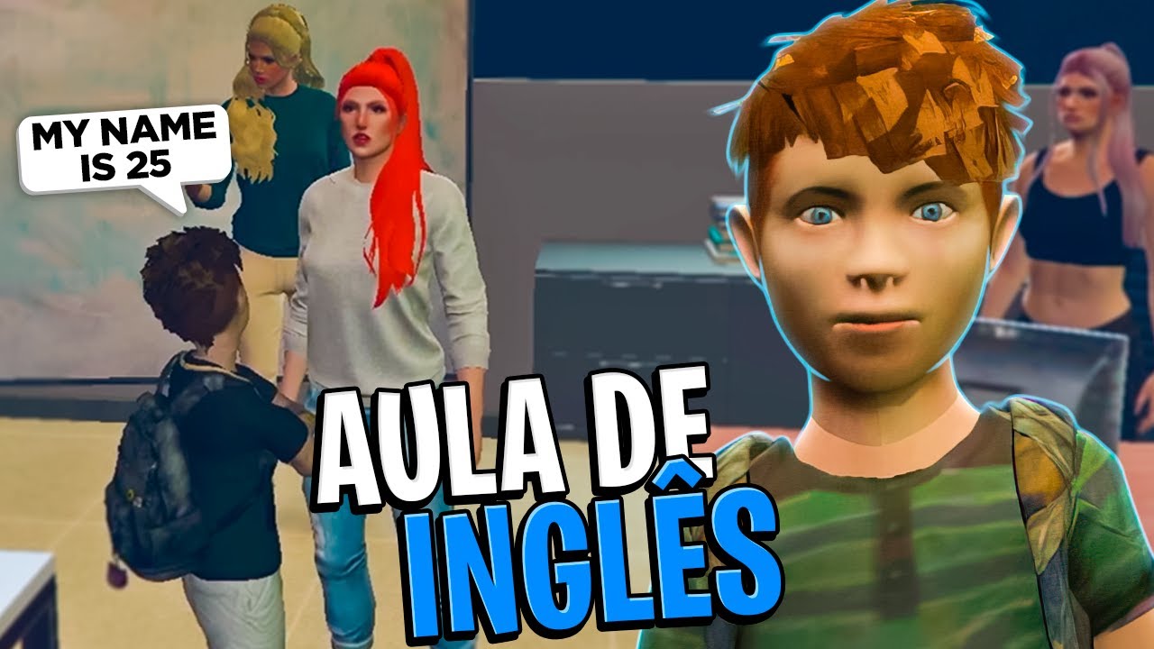 LOBINHO E BRUNINHO NA AULA DE INGLÊS! - GTA RP
