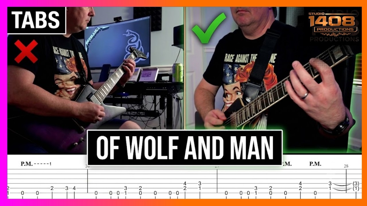 Metallica, Of Wolf And Man | James Hetfield's Guitar Parts | Tabs | Lesson | Cover | Tutorial
