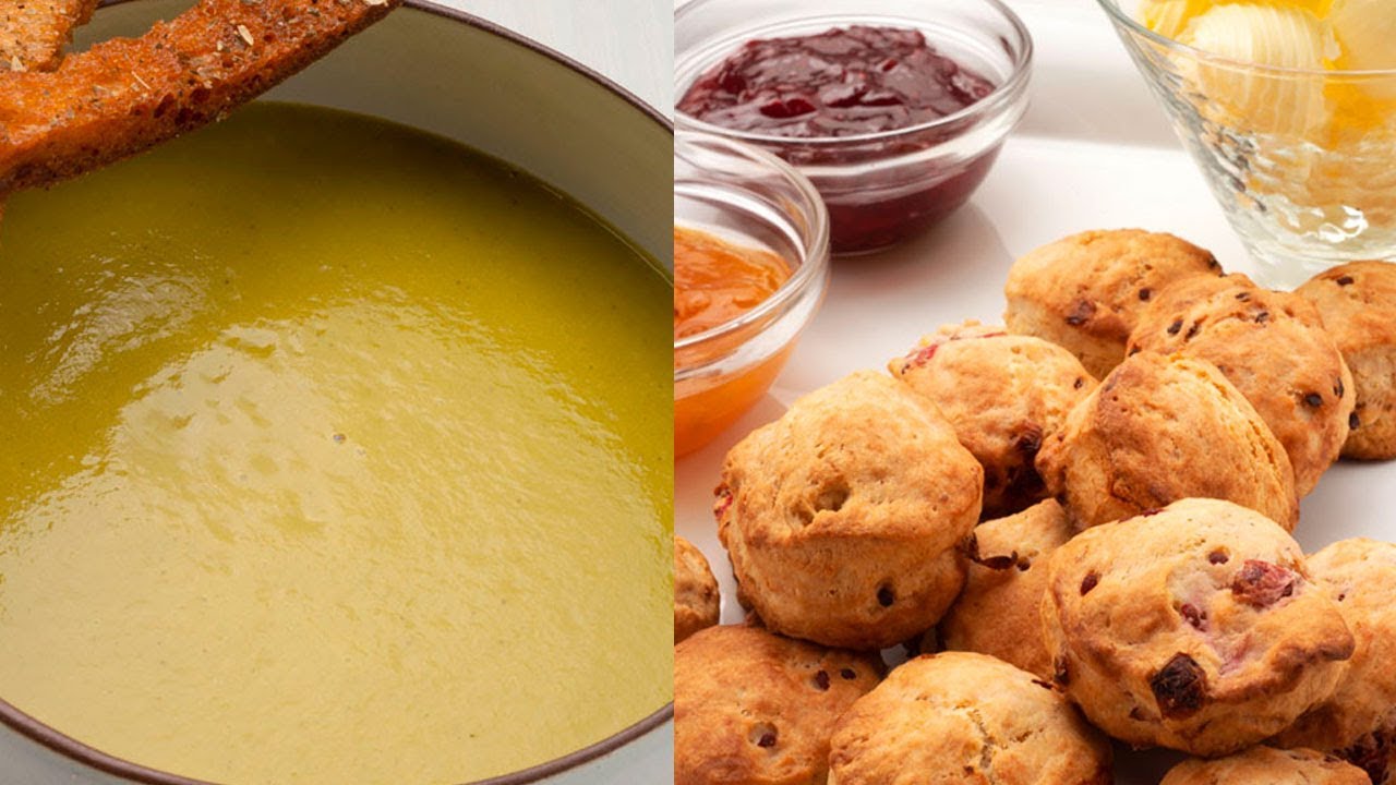 Crema de verduras con picatostes - Scones - Cocina Abierta de Karlos Arguiñano