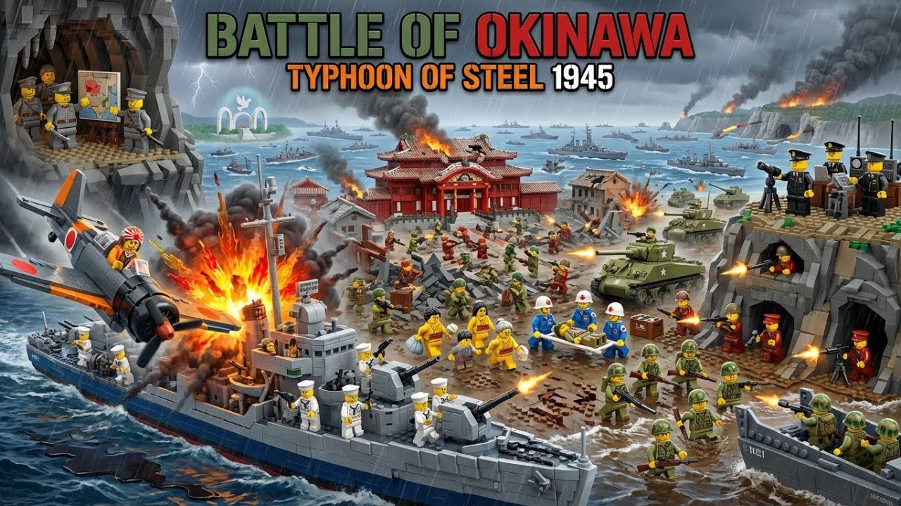 LEGO Battle of Okinawa! 🌊 Typhoon of Steel - Kamikaze & Cave Warfare! 💥
