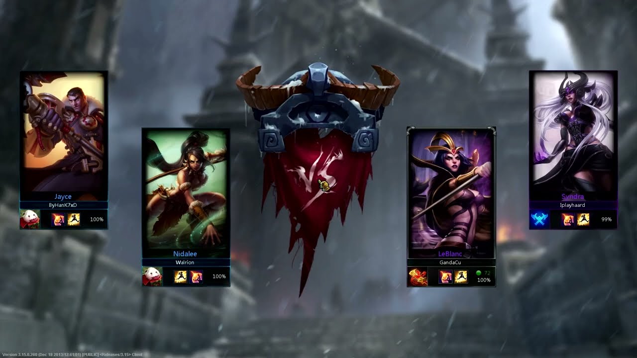 LeBlanc & Syndra VS Jayce & Nidalee League Of Legends