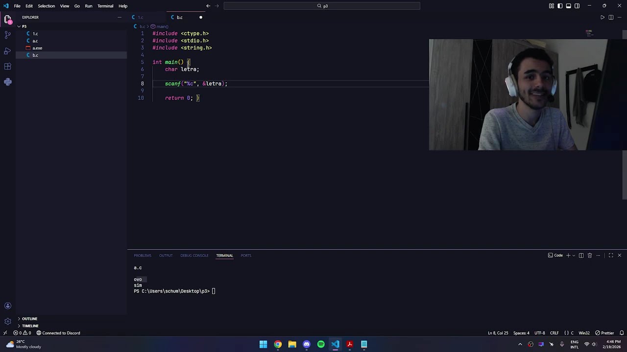 Revisão P3 Algoritmos 1: Strings e structs