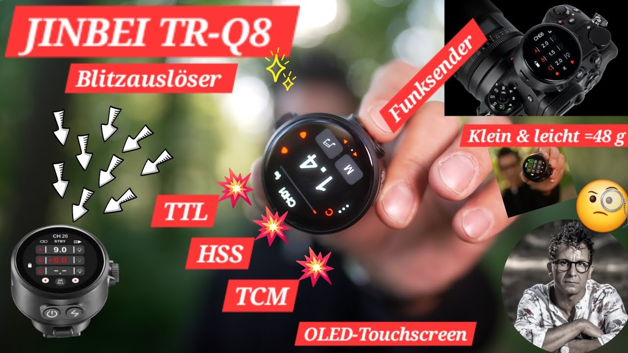 Jinbei TR Q8 Blitzauslöser👌: kabellose Freiheit und 48 Gramm pure Technik für deine Blitzsteuerung 🔥