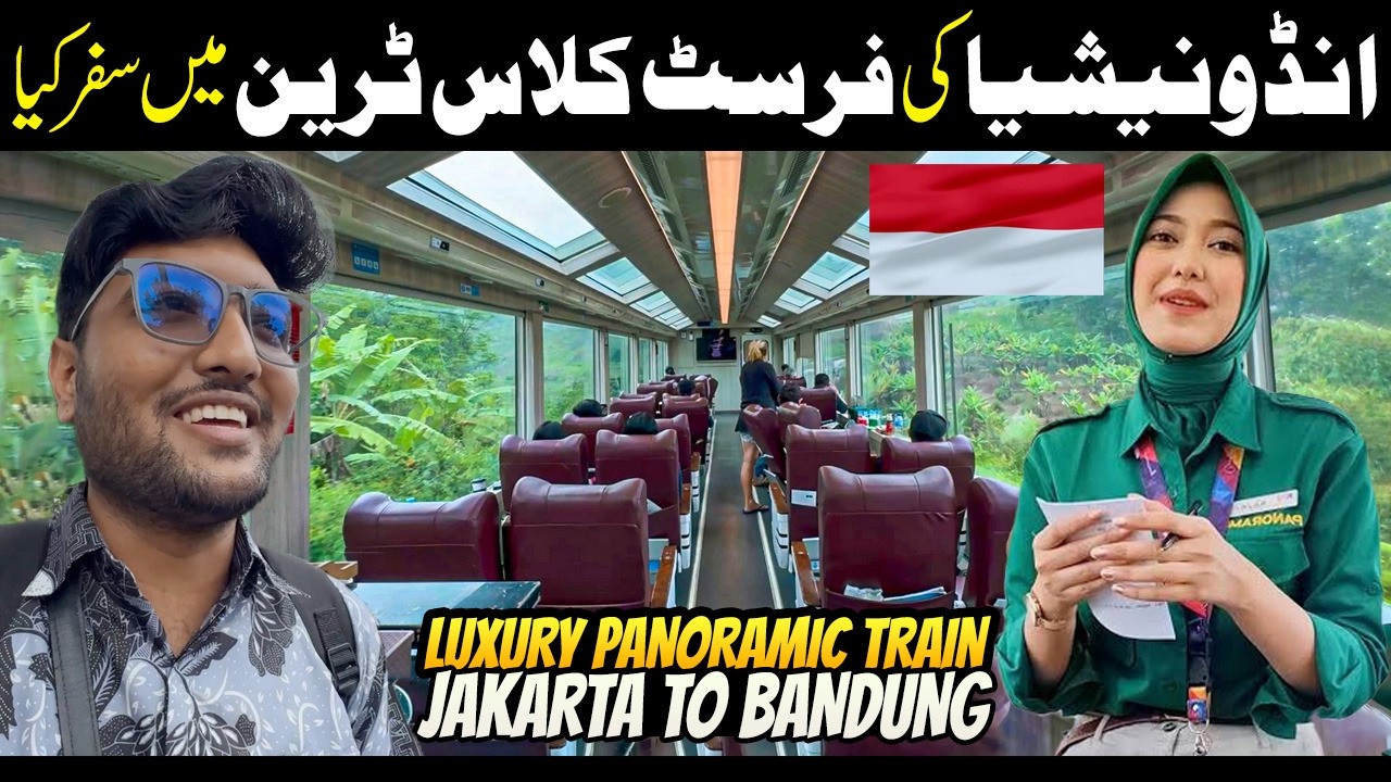 First Class Train of Indonesia 🇮🇩 Panoramic Train is Insane! Jakarta to Bandung journey