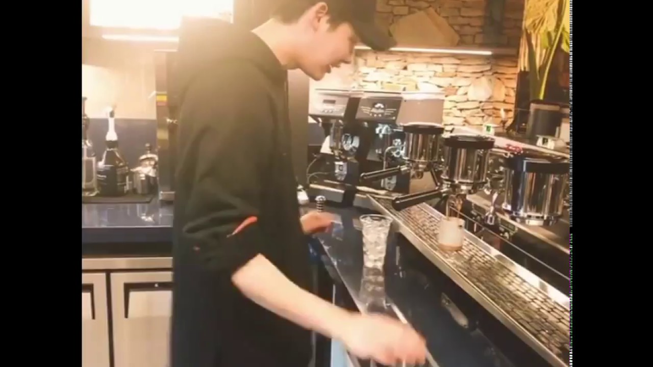 Watch Lee Jong Suk Making his own Iced Coffee