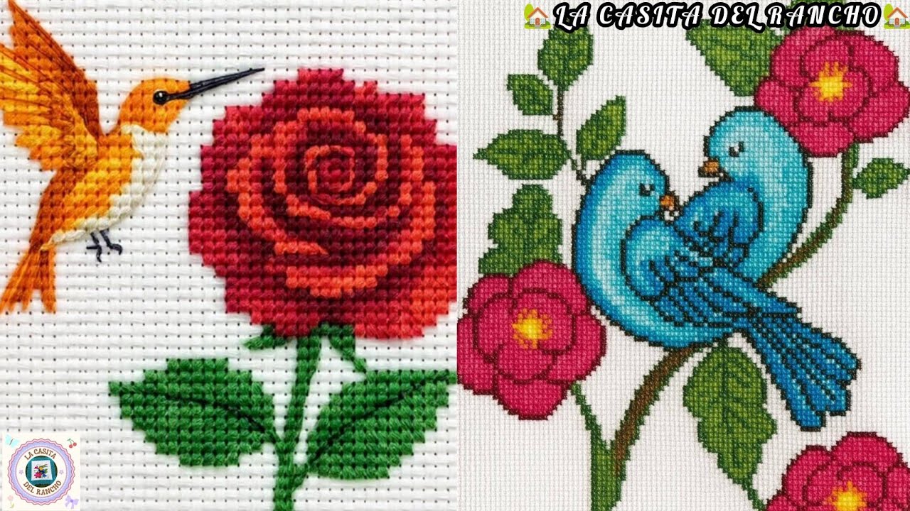 🪡💐КРАСИВЫЕ ОБРАЗЦЫ ВЫШИВКИ КРЕСТОМ💐🪡
