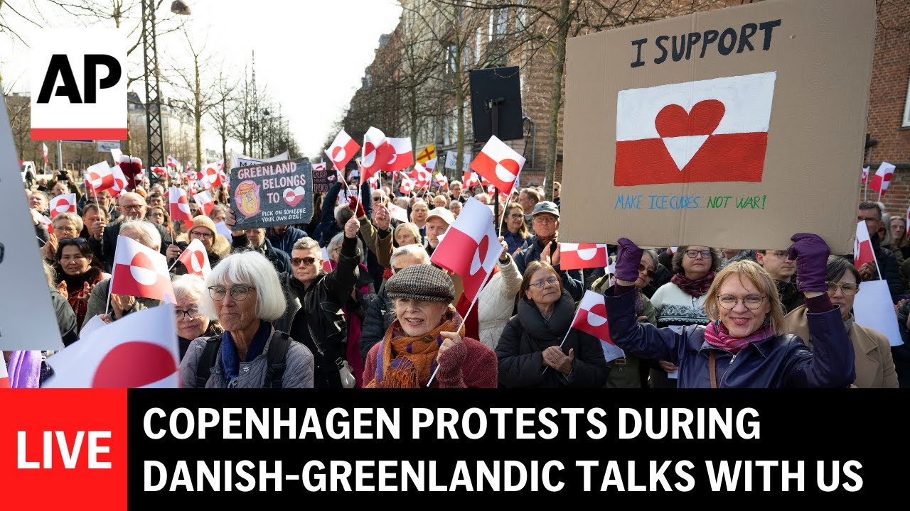 LIVE: Copenhagen protests as Danish and Greenlandic officials meet US counterparts