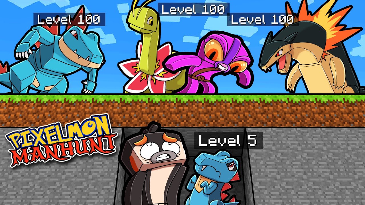 Manhunt PIXELMON 3! (Speedrunner vs Hunter)