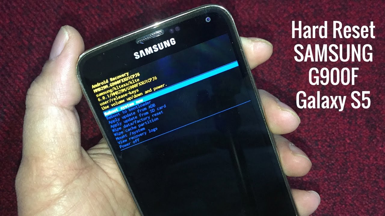 Hard Reset SAMSUNG S5 G900F