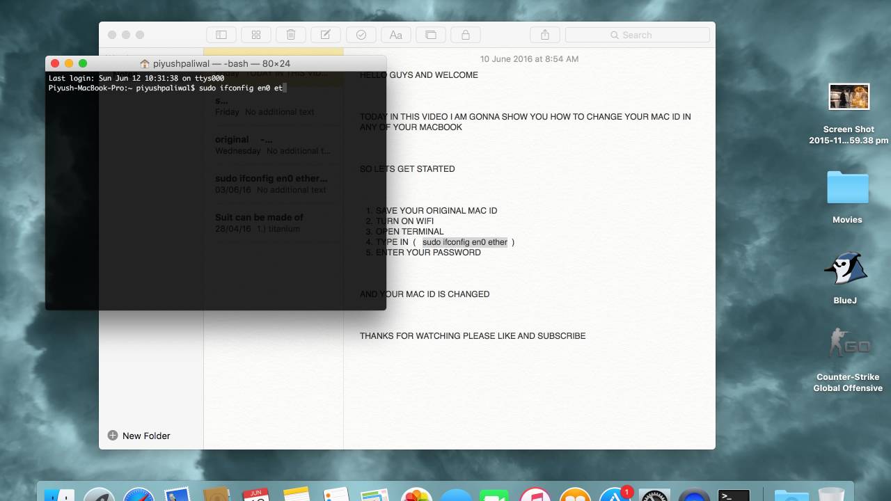 How to Change MAC Address on any Macbook