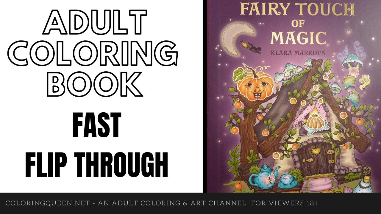 Fairy Touch of Magic Coloring Book Flip Through | Klara Markova