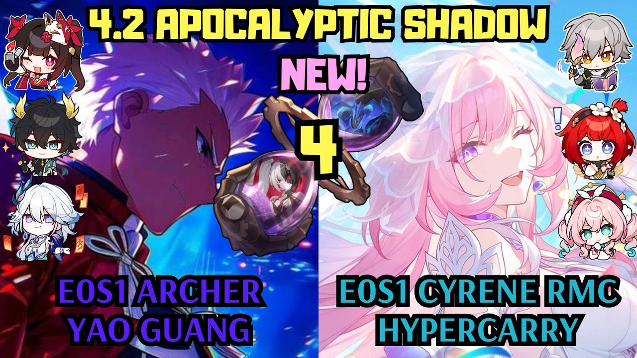 E0 Archer Yao Guang & E0 Cyrene RMC Hypercarry | 4.2 NEW Apocalyptic Shadow 4 | Honkai Star Rail