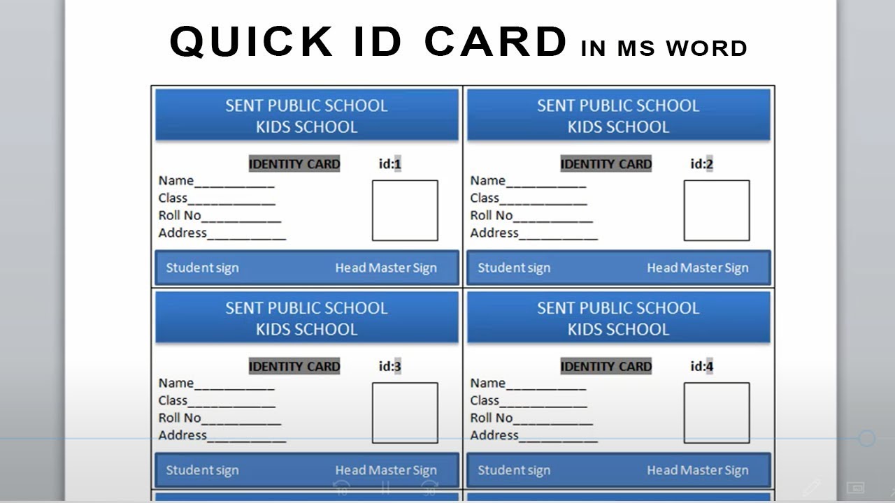 How to Make Multiple Identy Card Quick in MS Word
