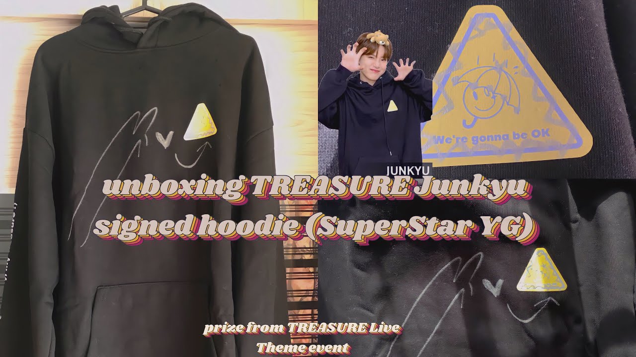 [Unboxing] TREASURE Junkyu signed hoodie📦 from SuperStar YG Live Theme Event!🌟