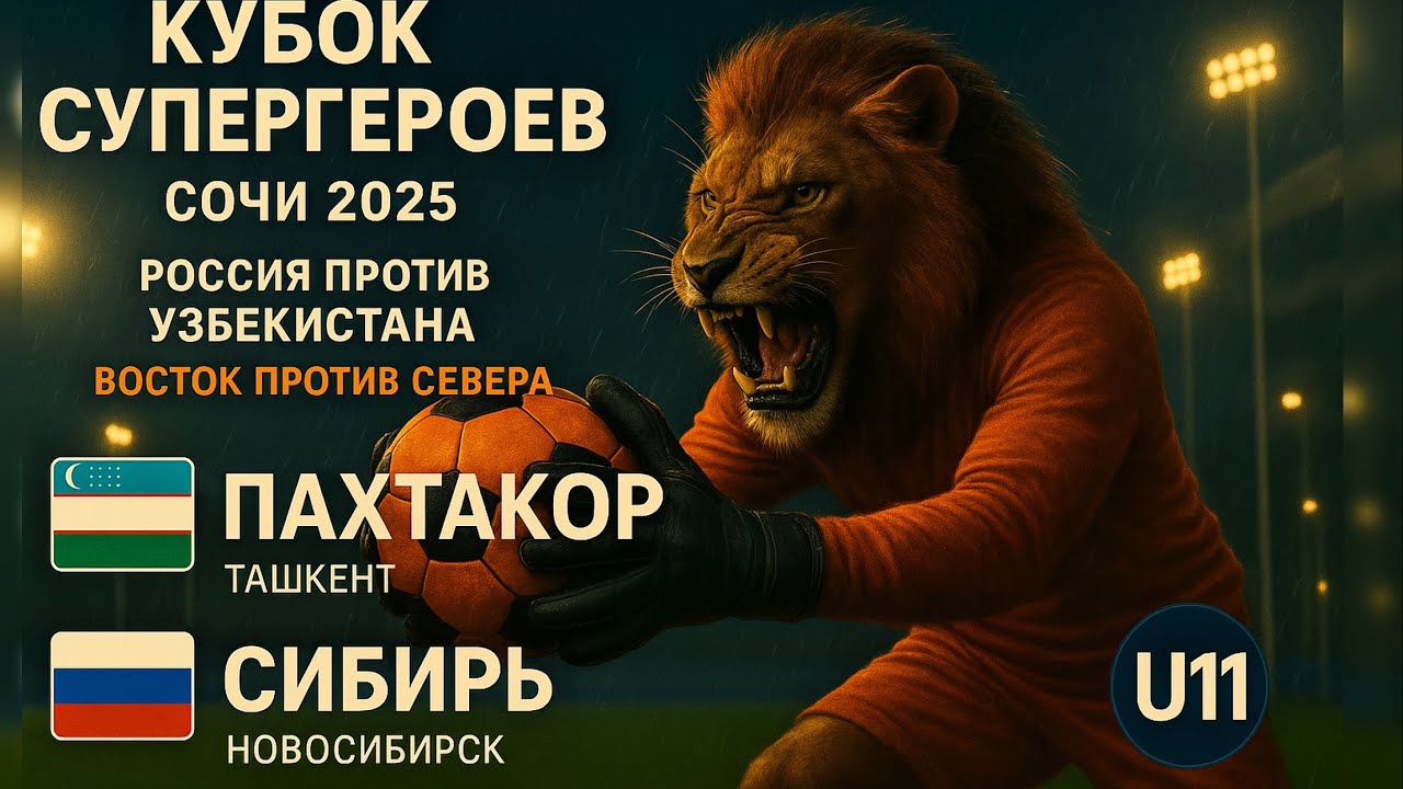 Герои на линии : U 11 | Узбекистан против Сибири | 🇺🇿/ 🇷🇺 | кубок супергероев | Сочи 2025