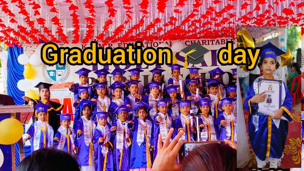 Graduation 🎓 day celebration 🎉| Holy saint public school senior kg graduation day celebration 